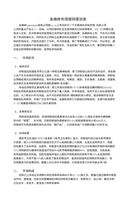 舍曲林市場營銷策劃案 重塑品牌定位，深耕細(xì)分市場